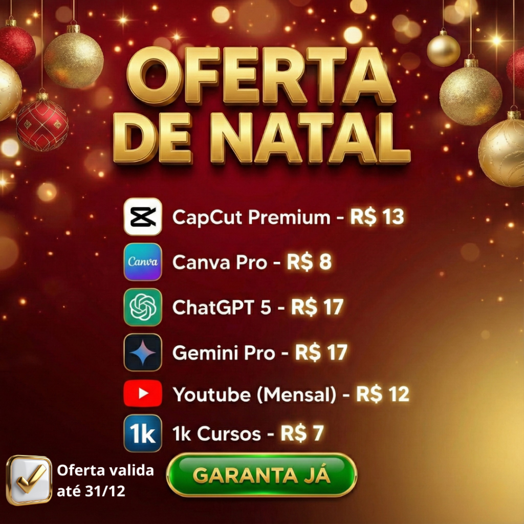 Acesso Premium ao Canva, CapCut e ChatGPT
