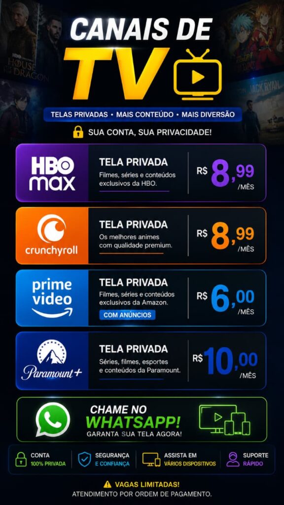 tenha acesso a canais de tv